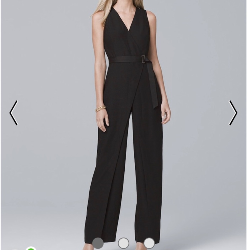 Black Crepe Wide-Leg Jumpsuit